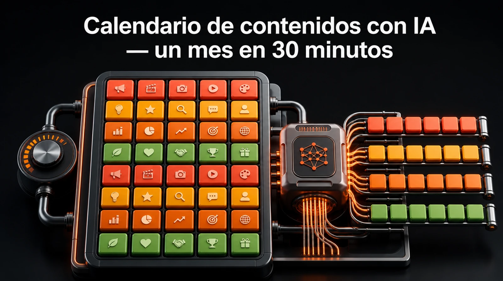 Calendario de contenidos con IA — un mes en 30 minutos