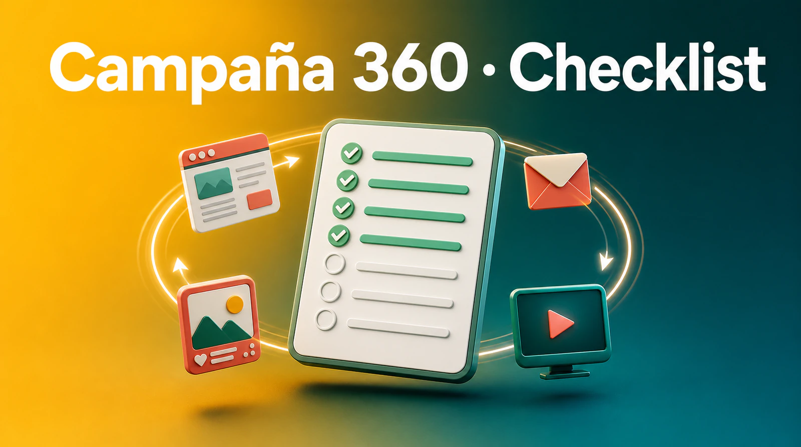 Checklist para lanzar una campaña 360° con IA