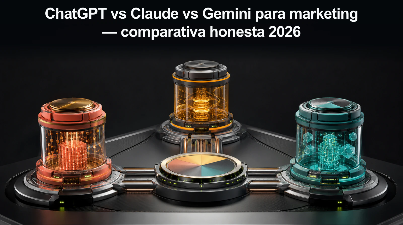 ChatGPT vs Claude vs Gemini para marketing — comparativa honesta 2026
