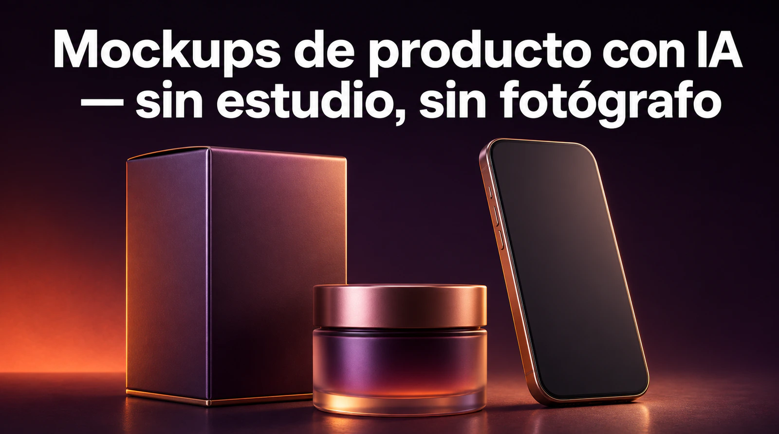 Mockups de producto con IA — sin estudio, sin fotógrafo