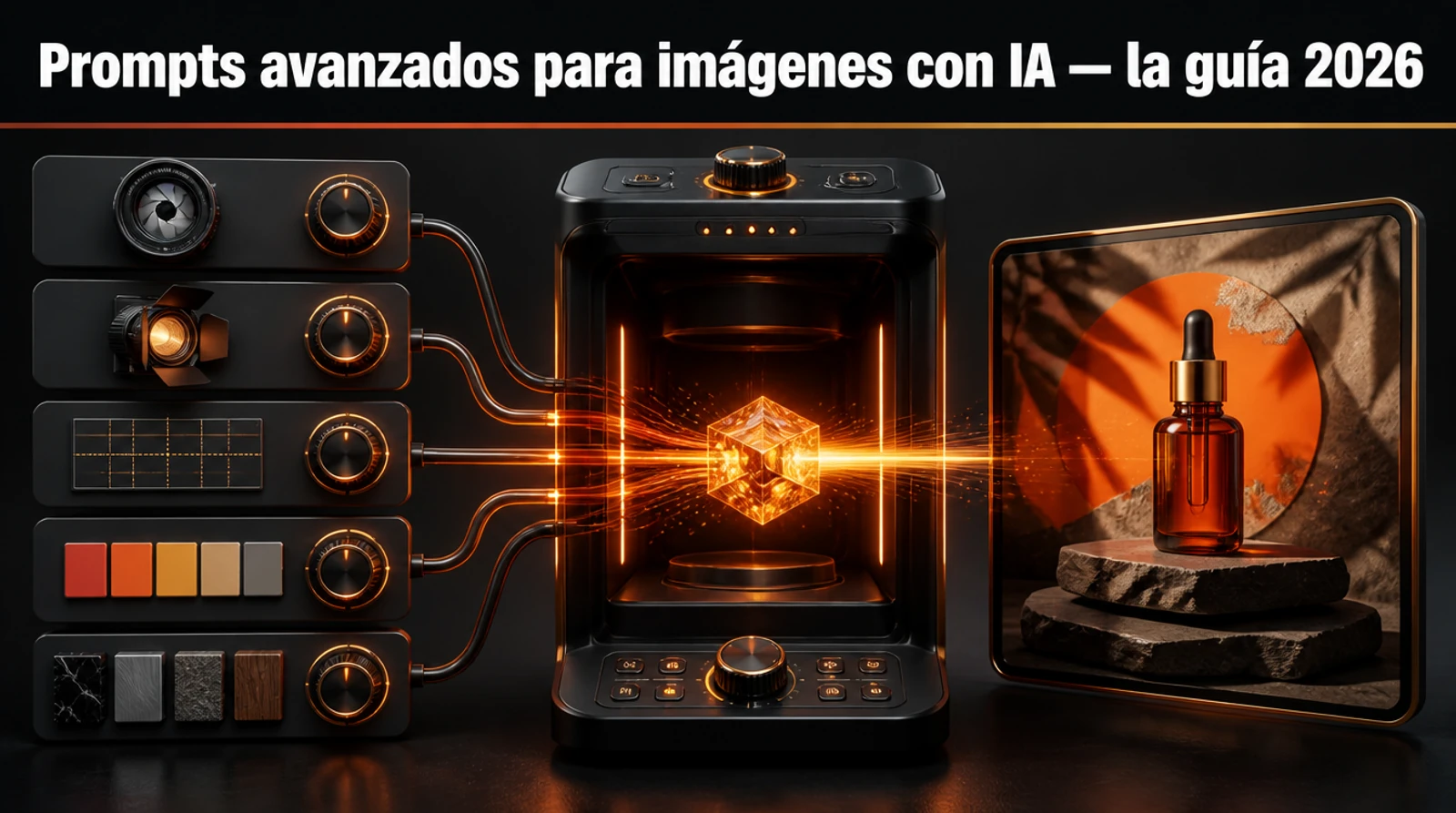Prompts avanzados para imágenes con IA — la guía 2026