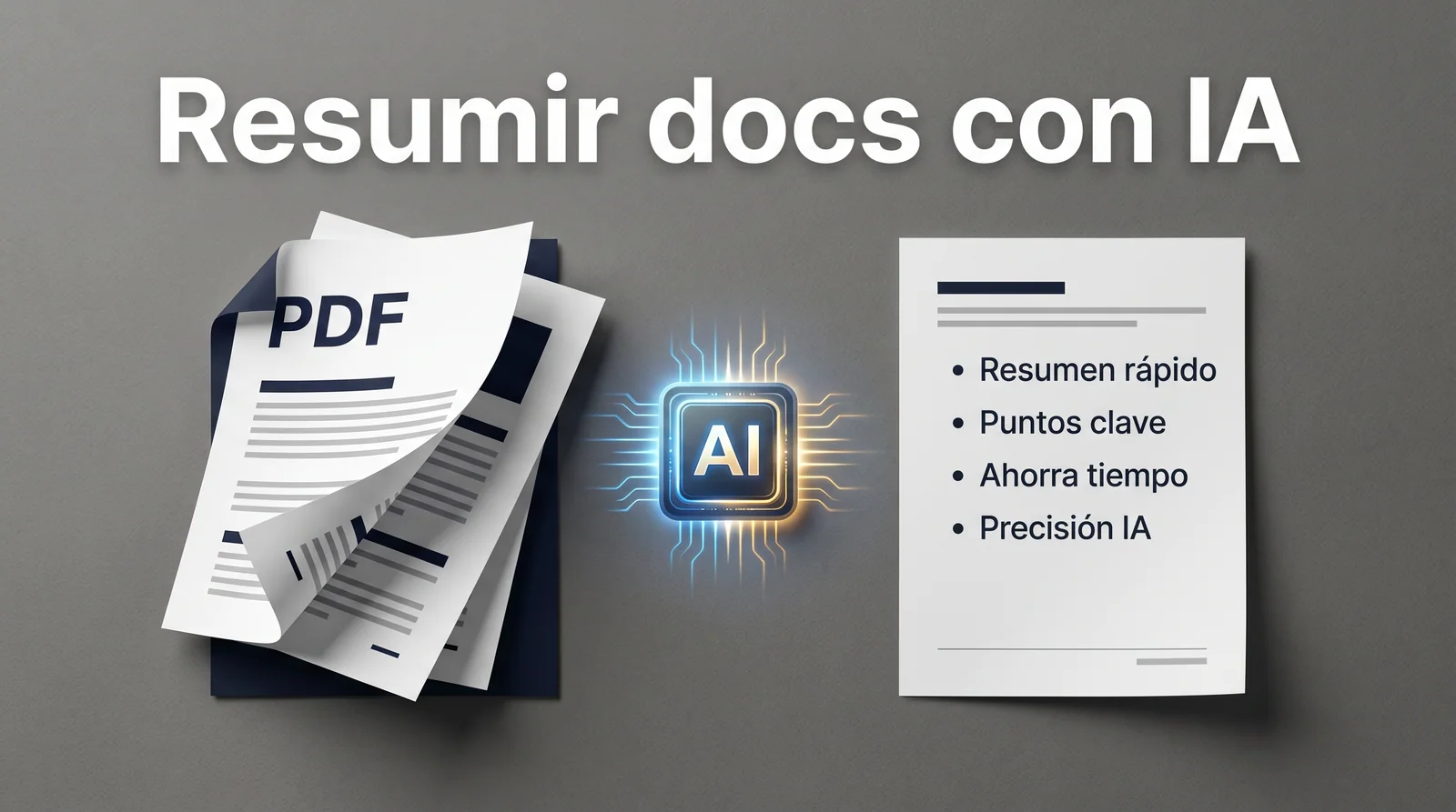 Resumir documentos largos con IA — del PDF de 100 páginas al insight