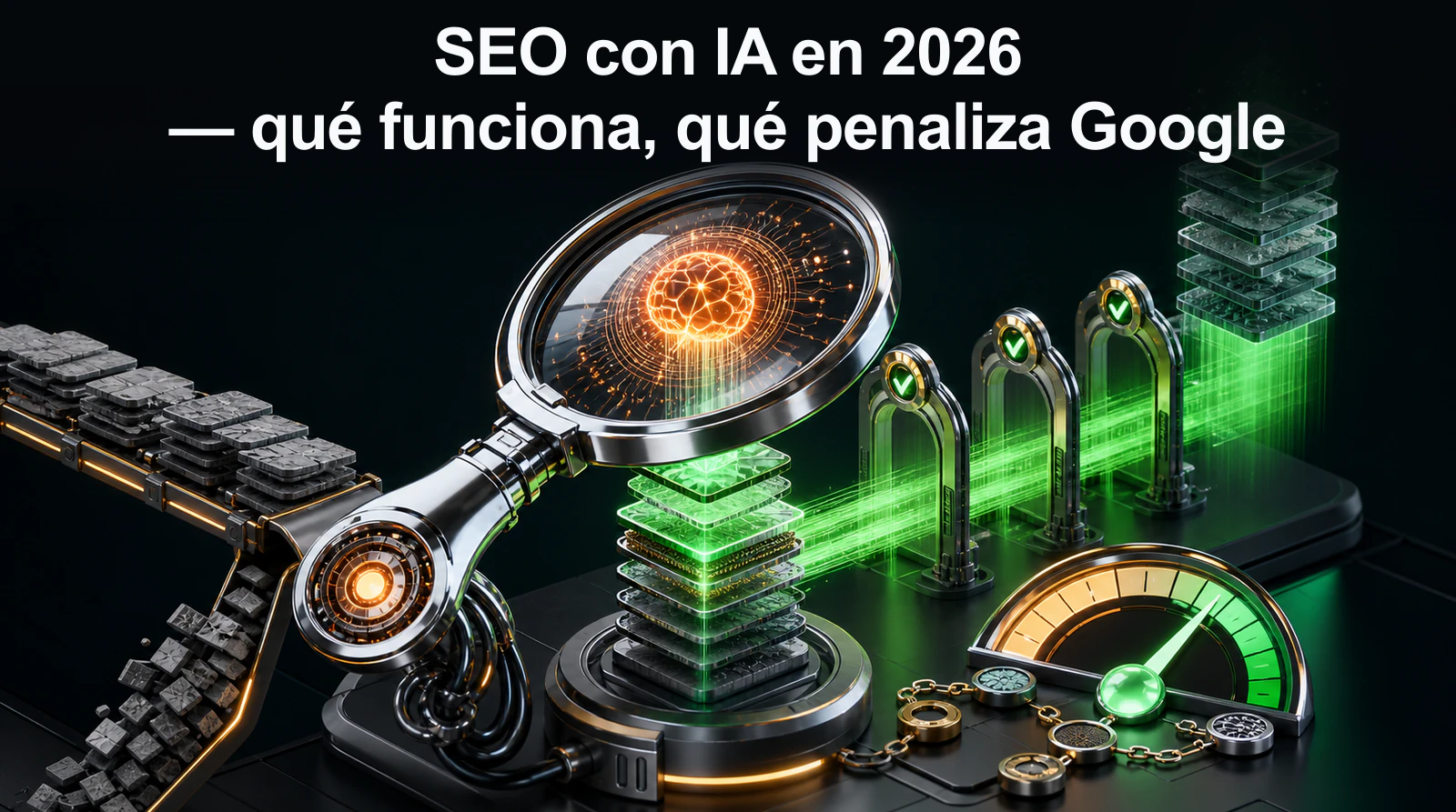 SEO con IA en 2026 — qué funciona, qué penaliza Google