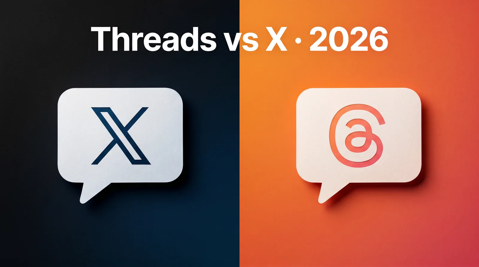 Threads vs Twitter/X en 2026 — dónde apostar para construir audiencia
