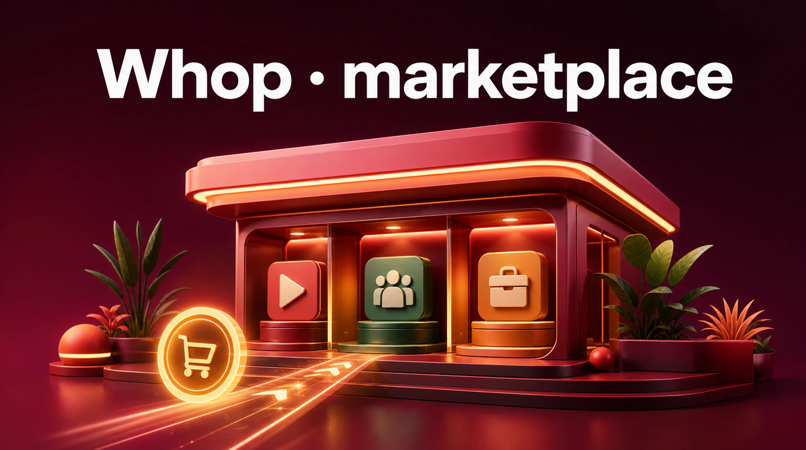 Whop marketplace — vender productos digitales sin website propio